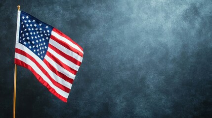 Obraz premium American Flag Flying Proudly Against Grunge Background