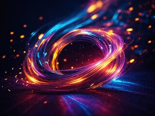 Dark blue abstract speed motion background with ultraviolet neon glow