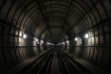 地下トンネル。地下鉄の路線｜Underground tunnel. Subway lines.