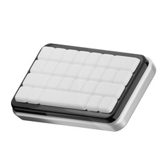 Keyboard 3d illustration. computer hardware icon.