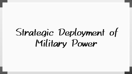 Strategic Deployment of Military Power のホワイトボード風イラスト