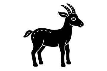 christmas Goat vector art simple vector with white background