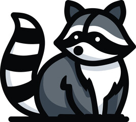 Cute Racoon Cartoon Logo Design  © Piko