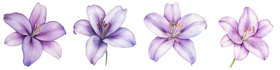 Closeup view of delicate and fragrant purple lilac flowers in soft focus  The pastel petals create a romantic and serene natural floral display