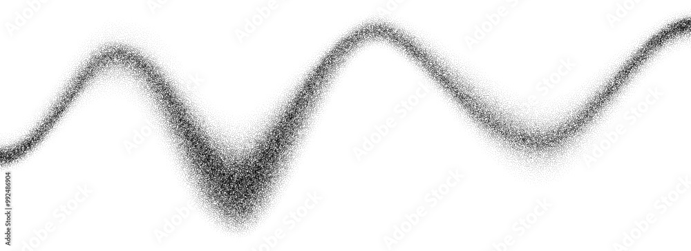 Poster wavy grain gradient texture. black stippled flowing line background. undulate sandy backdrop with sp