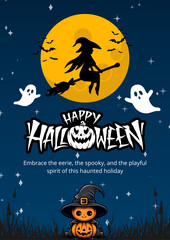 Halloween poster design vector with eps format.