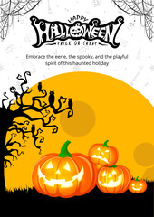 Halloween poster design vector with eps format.