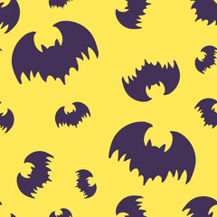 Halloween background, seamless pattern, halloween bats