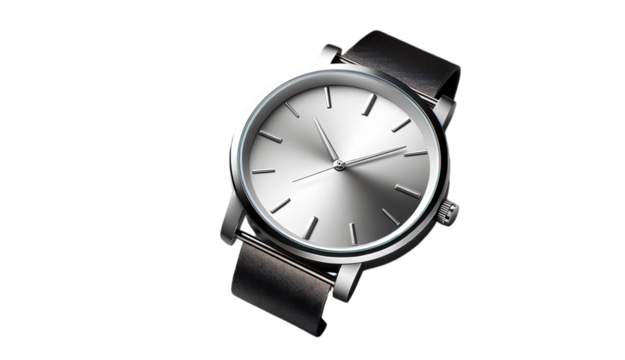 wristwatches with clean dial designs, one featuring a gold frame and another with a brown leather strap, perfect for elegant and modern fashion accessories.