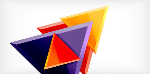 Triangle glass shapes geometric abstract background. Vector Illustration For Wallpaper, Banner, Background, Card, Book Illustration, landing page