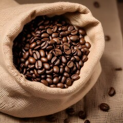 coffee beans in sack