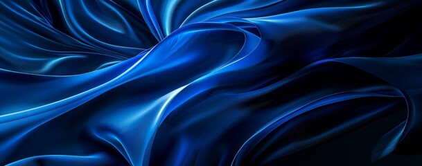 Obraz premium Abstract Blue Fabric Swirls