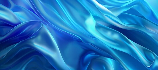 Obraz premium Abstract Blue Silk Fabric Background