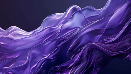 Obraz premium Abstract Purple Fabric Flowing in the Wind