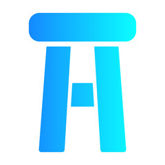 wooden chair Gradient icon