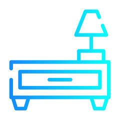 storage table Line Gradient Icon
