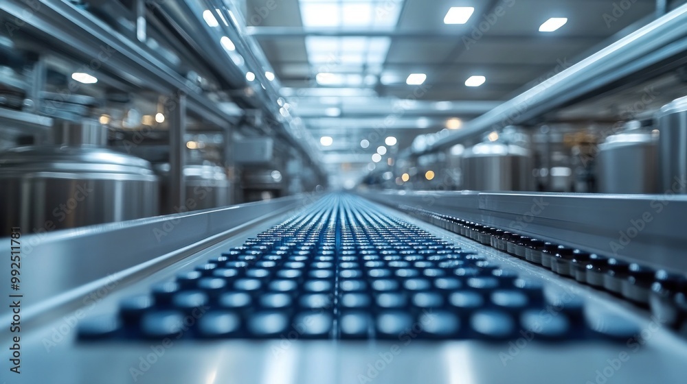 Canvas Prints Conveyor Belt in a Factory