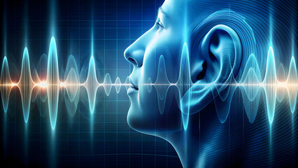 of sound waves affecting the auditory sense in tinnitus condition , tinnitus, hearing, ears, medical, health, ringing, noise