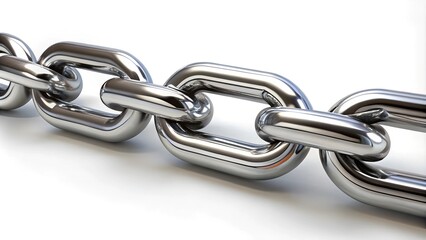 Obraz premium Metal Chain isolated on white background