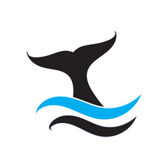 whale tail logo icon