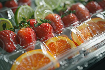 Fresh Fruit in a Plastic Container