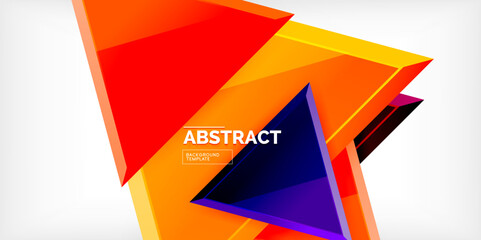 Abstract background - glossy triangles. Vector Illustration For Wallpaper, Banner, Background, Card, Book Illustration, landing page