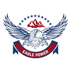 Obraz premium Premium Vector | Black Falcon A Vector Logo Design. Bald eagle with flag color vector image. Vintage hand drawn of eagle and snake battle vector image.