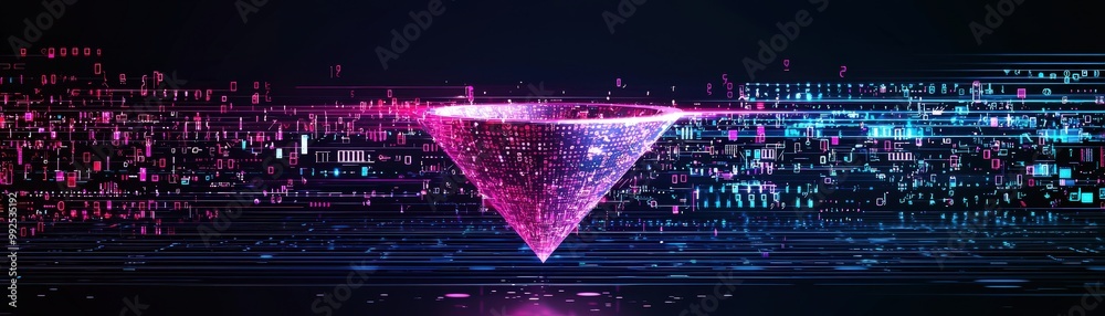 Poster vibrant 3d vector rendering of dynamic shapes
