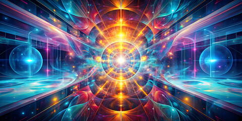 Obraz premium Abstract digital art generated by a computer algorithm, algorithm, emerging, abstract, digital, art, technology