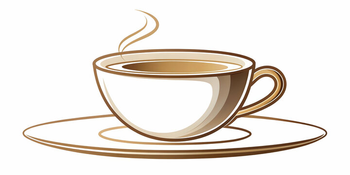 recommend clip art: Simple and elegant line art of a cup of coffee , coffee, cup, espresso, latte, beverage, drink, morning, caffeine