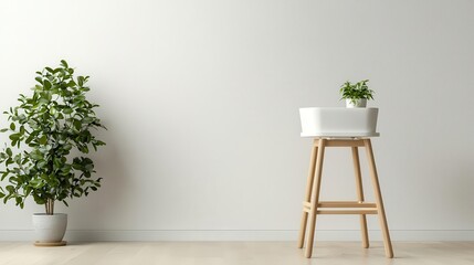 Baby high chair with an ergonomic design and an easy-to-clean plastic seat, ergonomic seat, practical and stylish