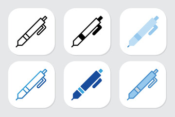 pen icons with various design styles