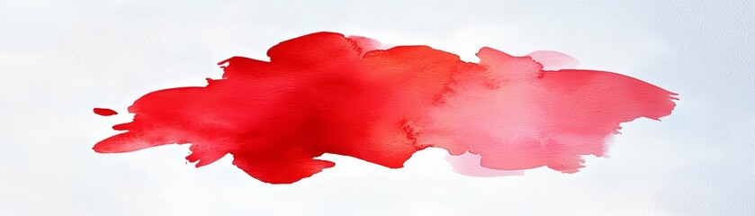 Fototapeta premium Vibrant red watercolor texture with organic patterns and smooth transitions