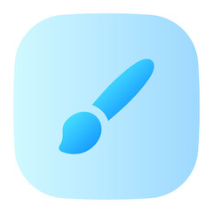 Brush icon. brush, paint brush, draw, painting, artist, art, ink, paint, canvas, tool. Vector icon illustration