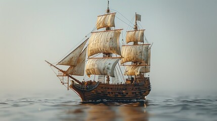 Celebrate Columbus Day with a Happy Typography Design on White Background - Vector Illustration