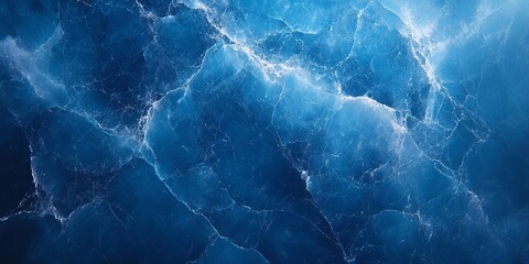 Abstract Deep Blue Ocean Texture with White Veins