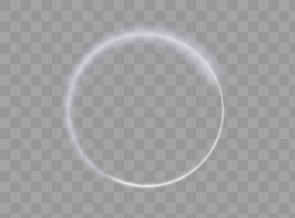 Light white Twirl. Curve light effect of white line. Abstract luxury white light vector flare semicircle and spark light effect. Luminous white circle portal. PNG Podium, platform, table.
