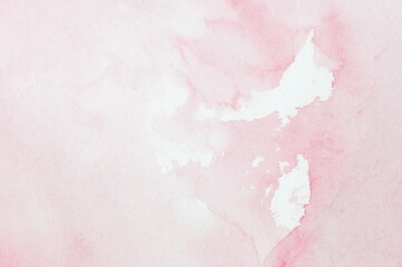Watercolor texture. Abstract pink painting background. Template.Copy space
