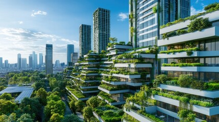Fototapeta premium Modern Urban Architecture with Green Spaces