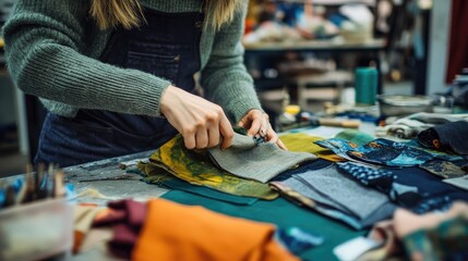 Utilizing recycled materials in the creation of fashion apparel and employing moral production techniques.