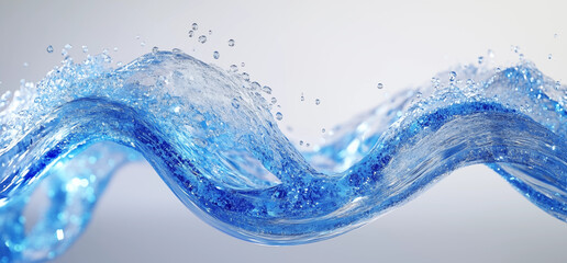 Beautiful blue waves background material
