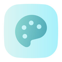 Color palette icon. color palette, paint, brush, color, draw, artist, tool, watercolor, painting, hobby. Vector icon illustration