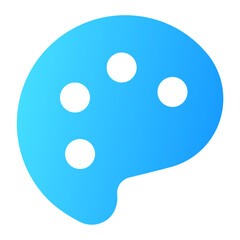 Fototapeta premium Color palette icon. color palette, paint, brush, color, draw, artist, tool, watercolor, painting, hobby. Vector icon illustration