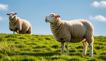 another sheep in the field sunbathing
