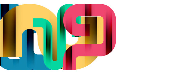 Lines, abstract letter style design background. Geometric vector Illustration For Wallpaper, Banner, Background, Card, Book Illustration, landing page