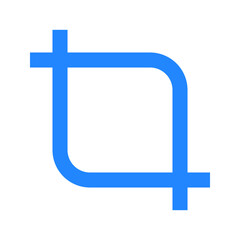 Fototapeta premium Crop icon. crop, cropping, slice, scale, section, photo, tool, image, picture, graphic. Vector icon illustration