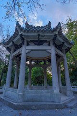 Traditional Chinese architectural pavilion in the park