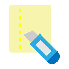 Paper Cutter Vector Flat Icon Design