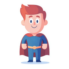 A vibrant superhero illustration featuring a bold costume, ready to soar into action against a clean white backdrop.