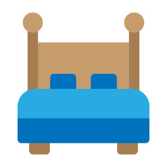 Bed Vector Flat Icon Design